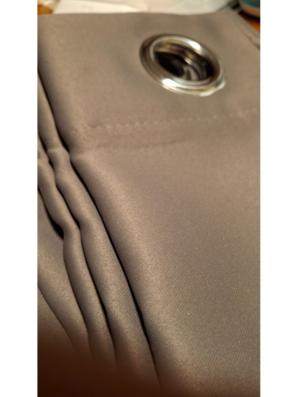 SOLD        NEW Dark Grey Curtain Panels with Silver Grommets